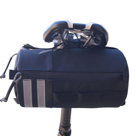 BiKase 2069 TD Handlebar and Seat Bag 4.75x8 Inch Black
