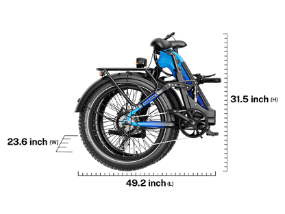 Heybike Horizon 24-Inch Fat Tire Folding Electric Bike 750W