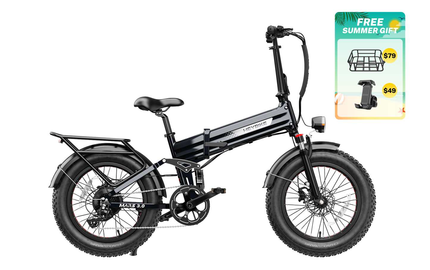 Heybike Mars 3.0 Folding Fat Tire Electric Bike 750W