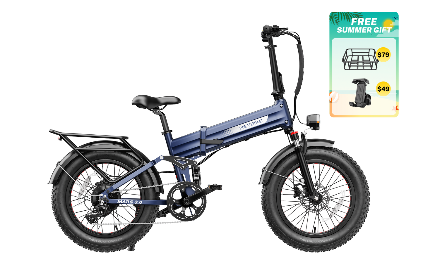 Heybike Mars 3.0 Folding Fat Tire Electric Bike 750W