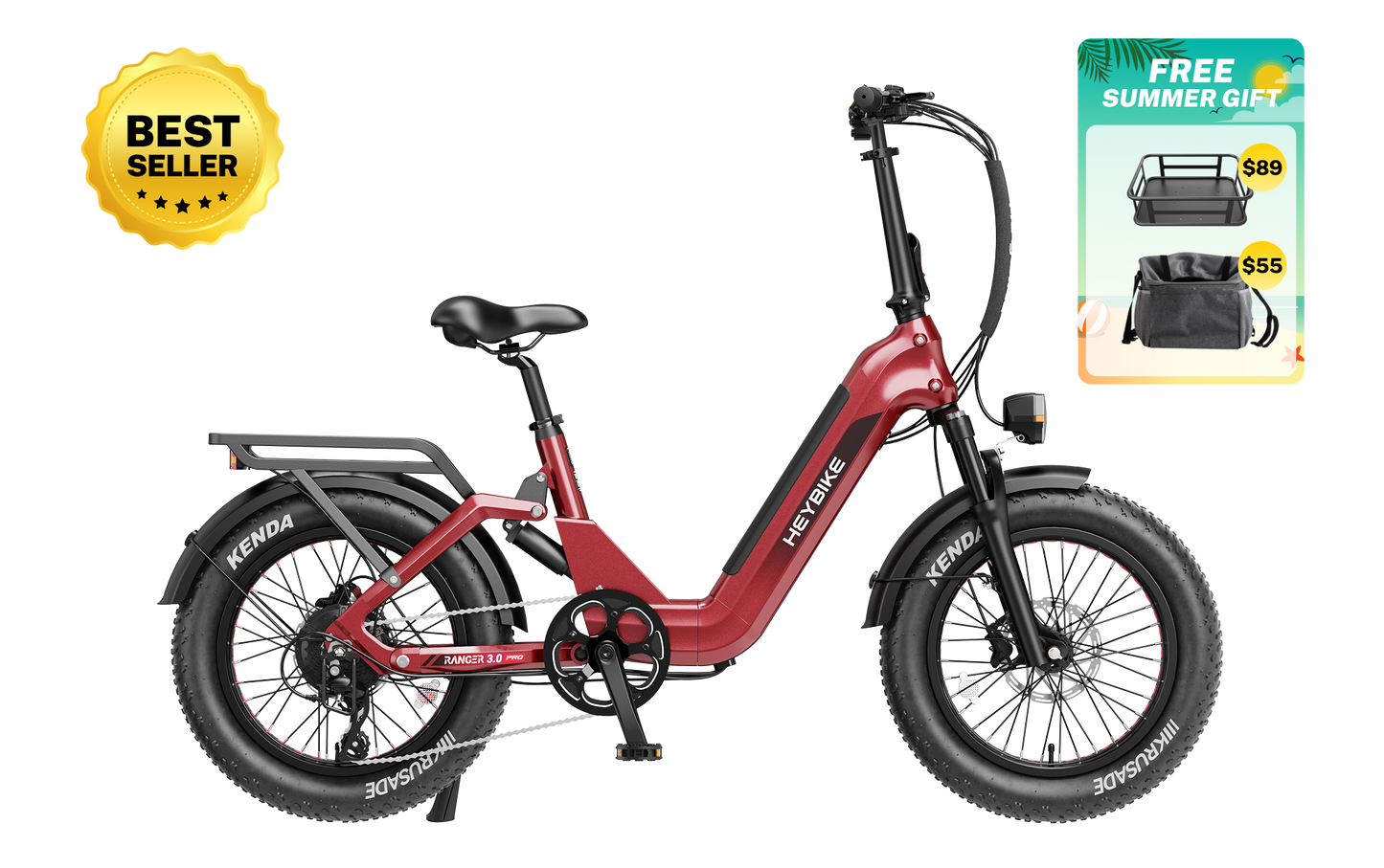 Heybike Ranger 3.0 Pro Folding Fat-tire Electric Bike 750W