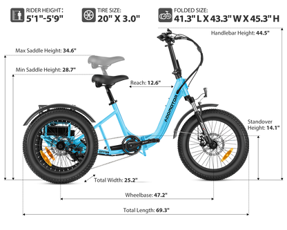 Addmotor Citytan M-315 Folding Electric Trike