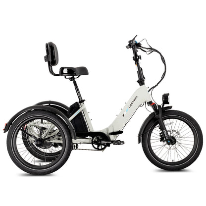 Lectric eBikes XP Trike2 Electric Trike Stratus White Foldable