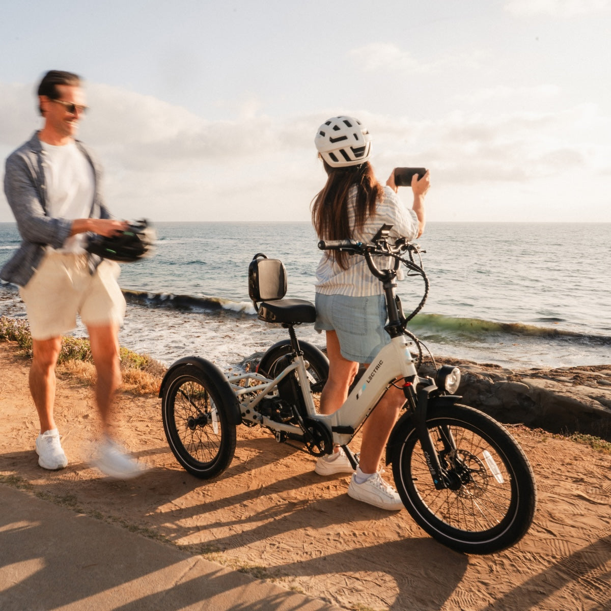 Lectric eBikes XP Trike2 Electric Trike Stratus White Foldable