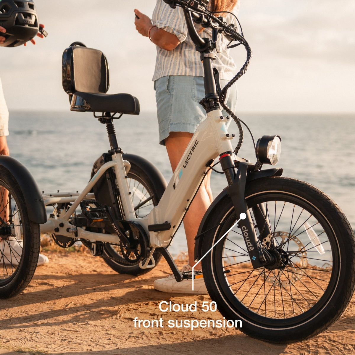 Lectric eBikes XP Trike2 Electric Trike Stratus White Foldable