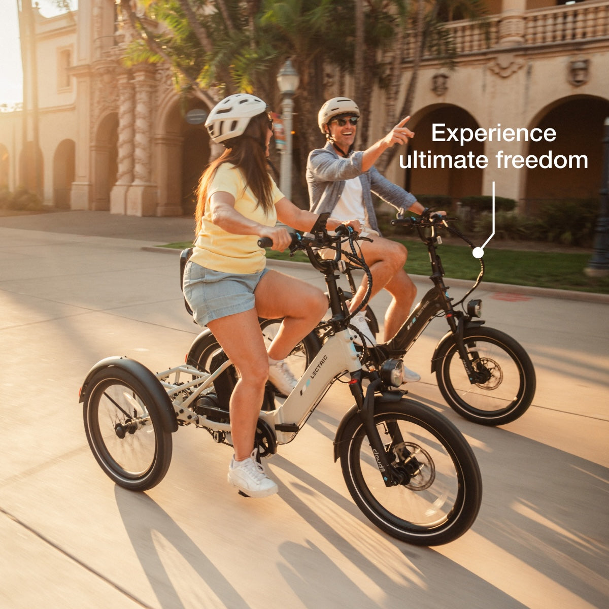 Lectric eBikes XP Trike2 Electric Trike Stratus White Foldable