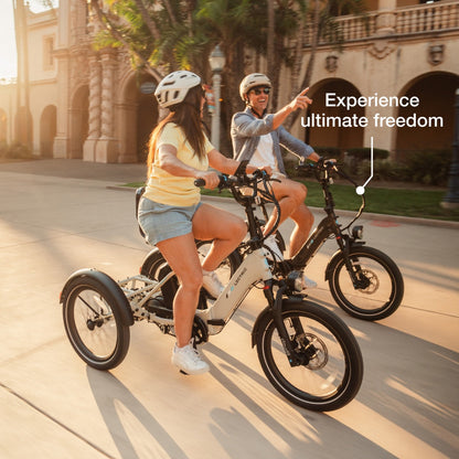 Lectric eBikes XP Trike2 Electric Trike Stratus White Foldable